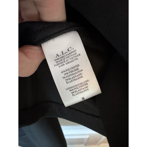 ALC Heidi Combo Fit & Flare Black Mini Dress Sz 8 NWT $495 MSRP - Picture 10 of 15